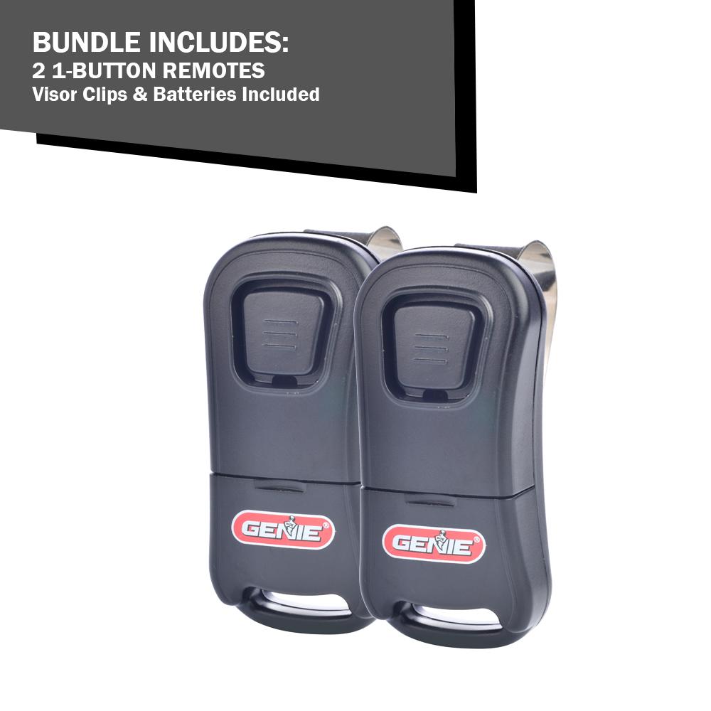 (2 Pack)  Mini 1 Button Intellicode Garage Door Opener Remotes